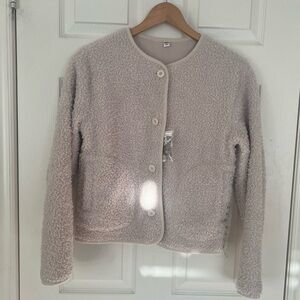 NWT Uniqlo Pile Fleece Relaxed Silhouette Cardigan